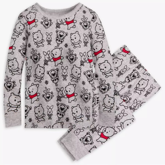 DISNEY - PJ Pals - Organic Cotton - Winnie The Pooh Size 7 - Picture 1 of 8